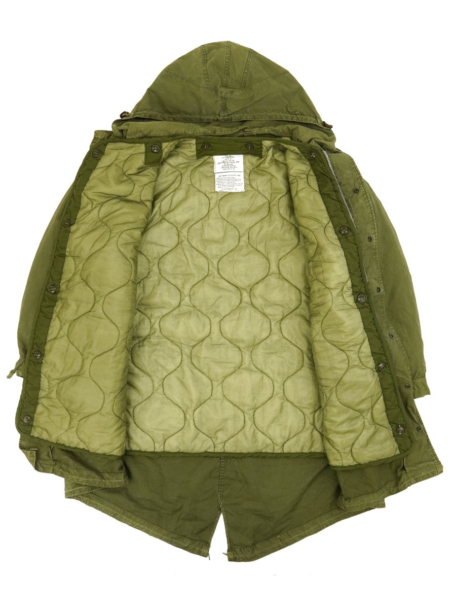 50's～ U.S.ARMY M-51 フィッシュテールパーカ 65ライナー付き 表記
