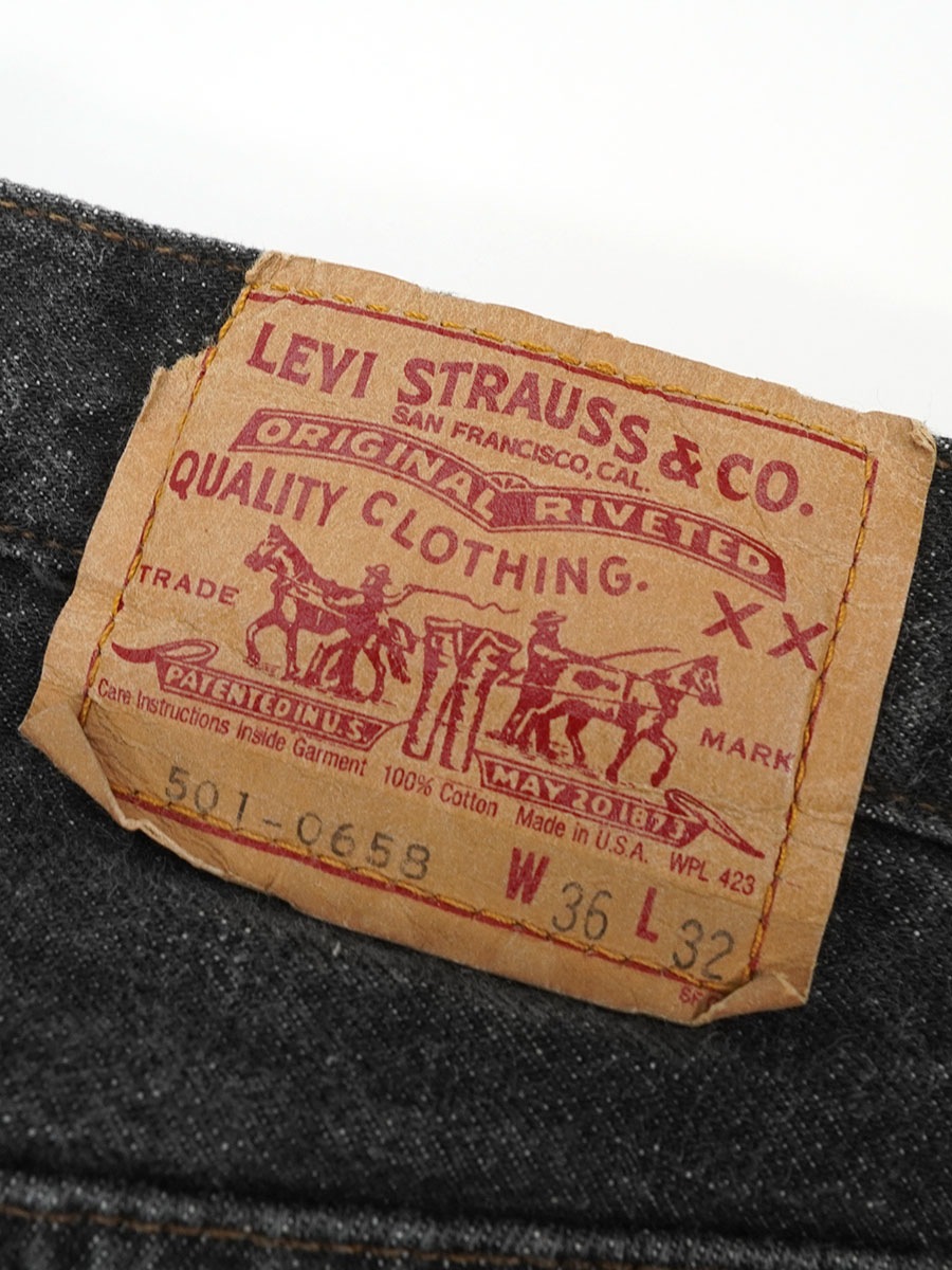 90's Levi's 501 ブラック デニムパンツ 表記(36x32) USA製
