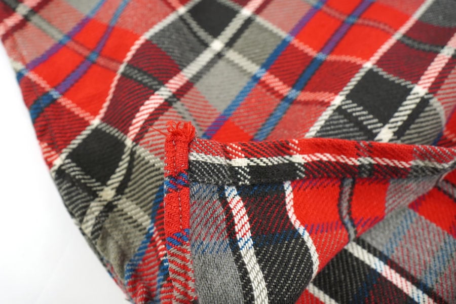 70's 単色タグ BIG MAC 好配色チェック フランネルシャツ 表記(XL) 白