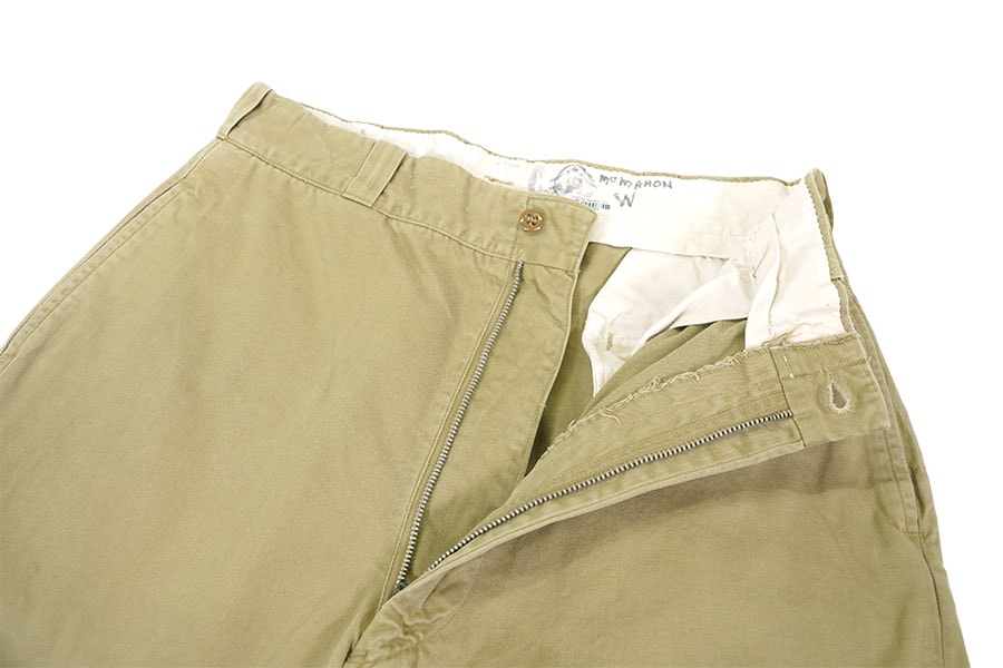 60's U.S.ARMY チノトラウザーズ ジッパーフライ 表記(32x31)① | NEW