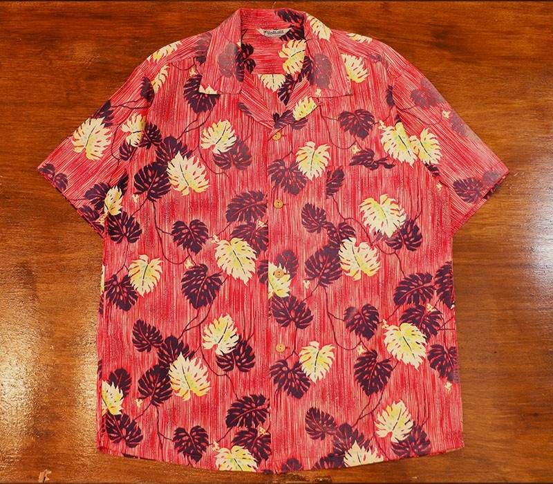 1950s COTTON HAWAIIAN SHIRT , Size L