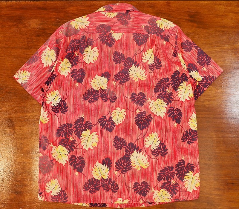 1950s COTTON HAWAIIAN SHIRT , Size L