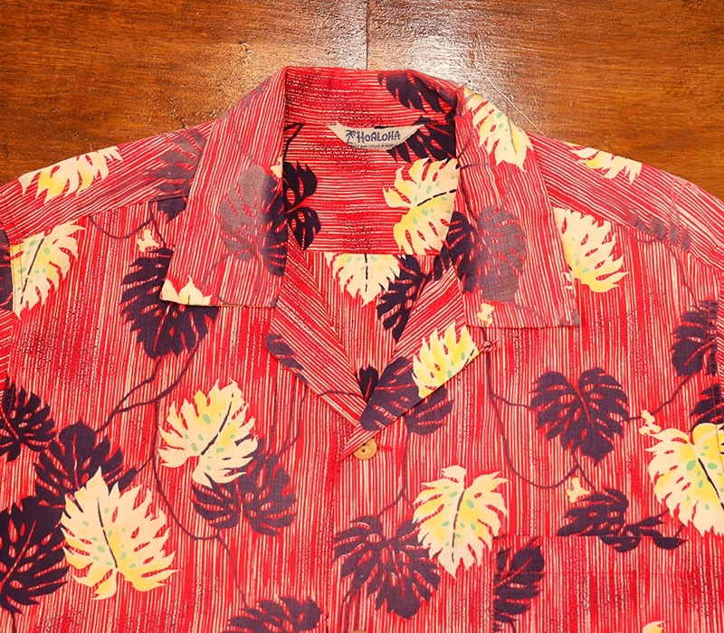 1950s COTTON HAWAIIAN SHIRT , Size L