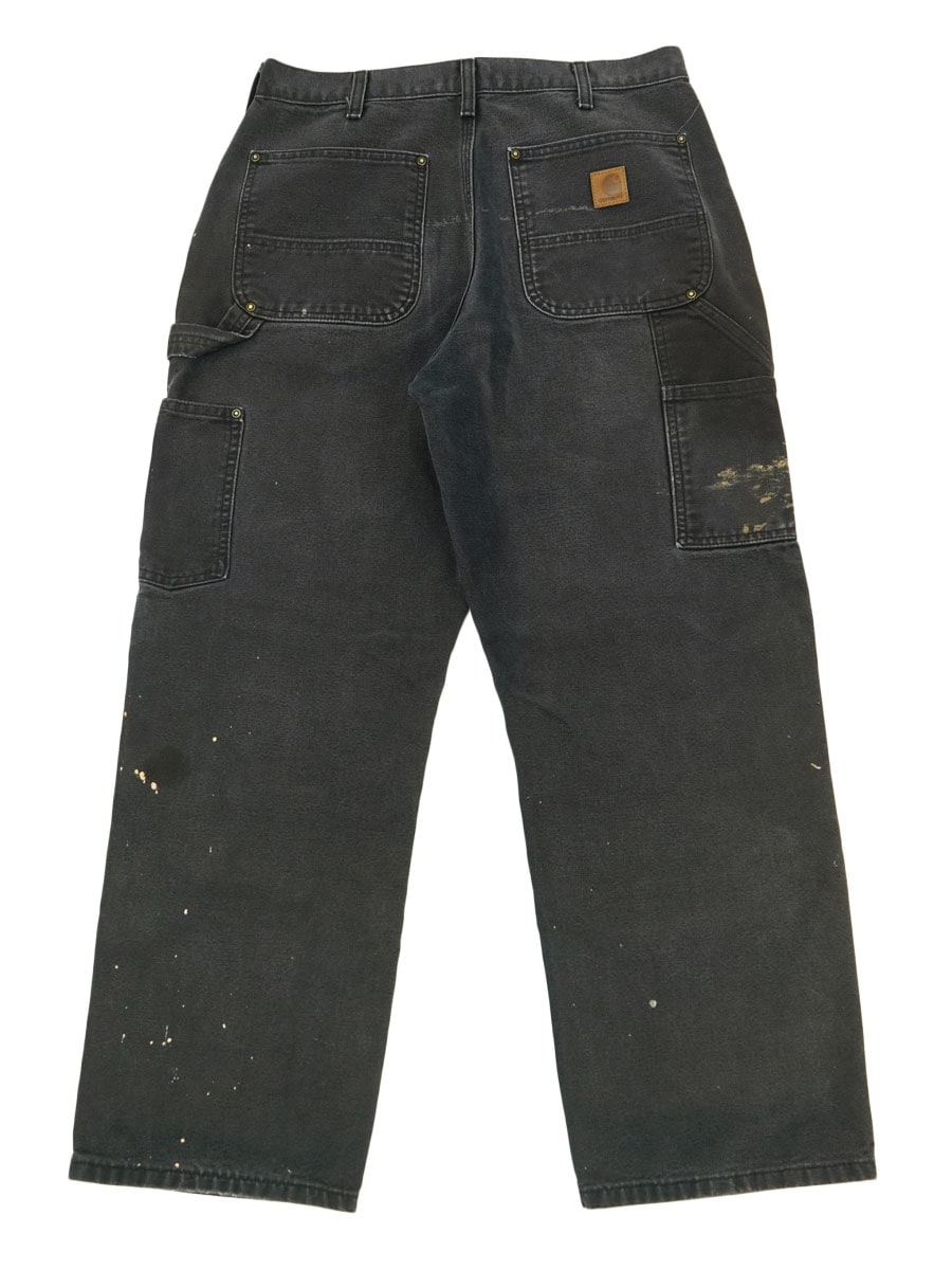 CARHARTT B136 DOUBLE KNEE DUCK PAINTER PANTS BLACK (SIZE.W32 L30