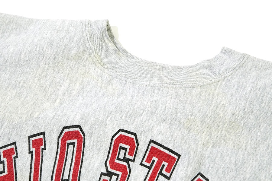 90's 刺繍タグ チャンピオンRW ''OHIO STATE UNIVERSITY'' 3段染み込み