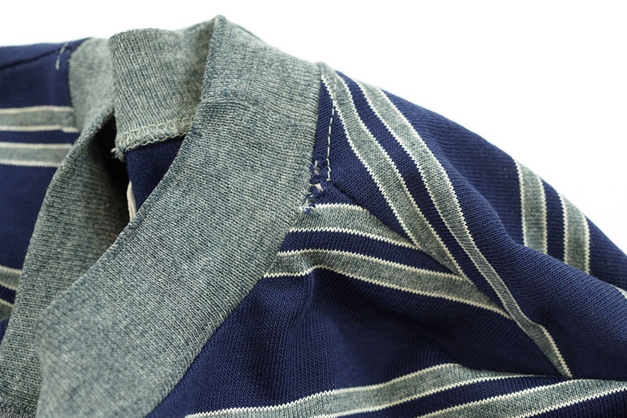 70's Jantzen 紺×グレー ボーダーTシャツ 表記(L) ブリーチ | SOLD OUT