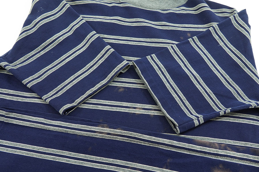 70's Jantzen 紺×グレー ボーダーTシャツ 表記(L) ブリーチ | SOLD OUT
