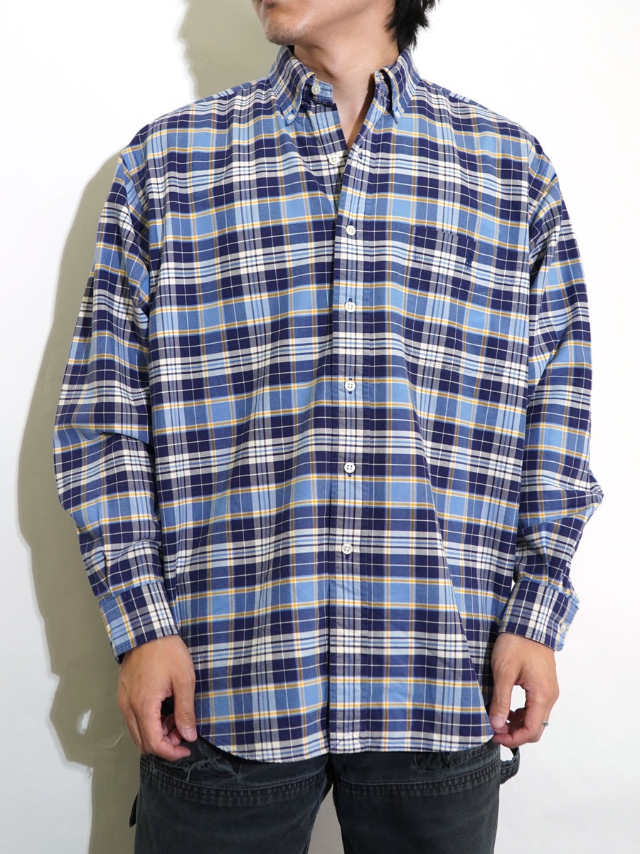 ラルフローレン BIG SHIRT ネイビーベース 好配色チェック