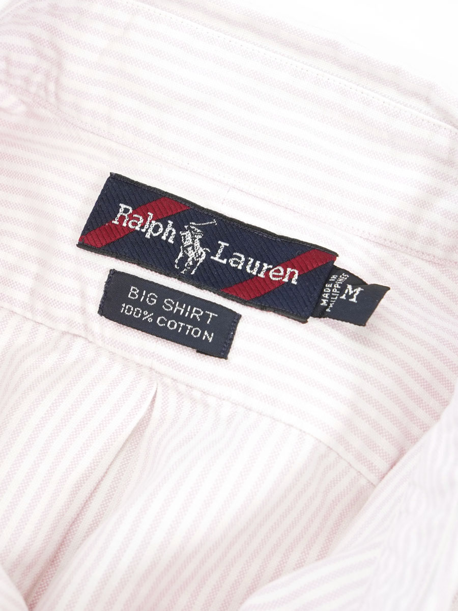 ラルフローレン BIG SHIRT ストライプ柄 ボタンダウンシャツ 表記(M