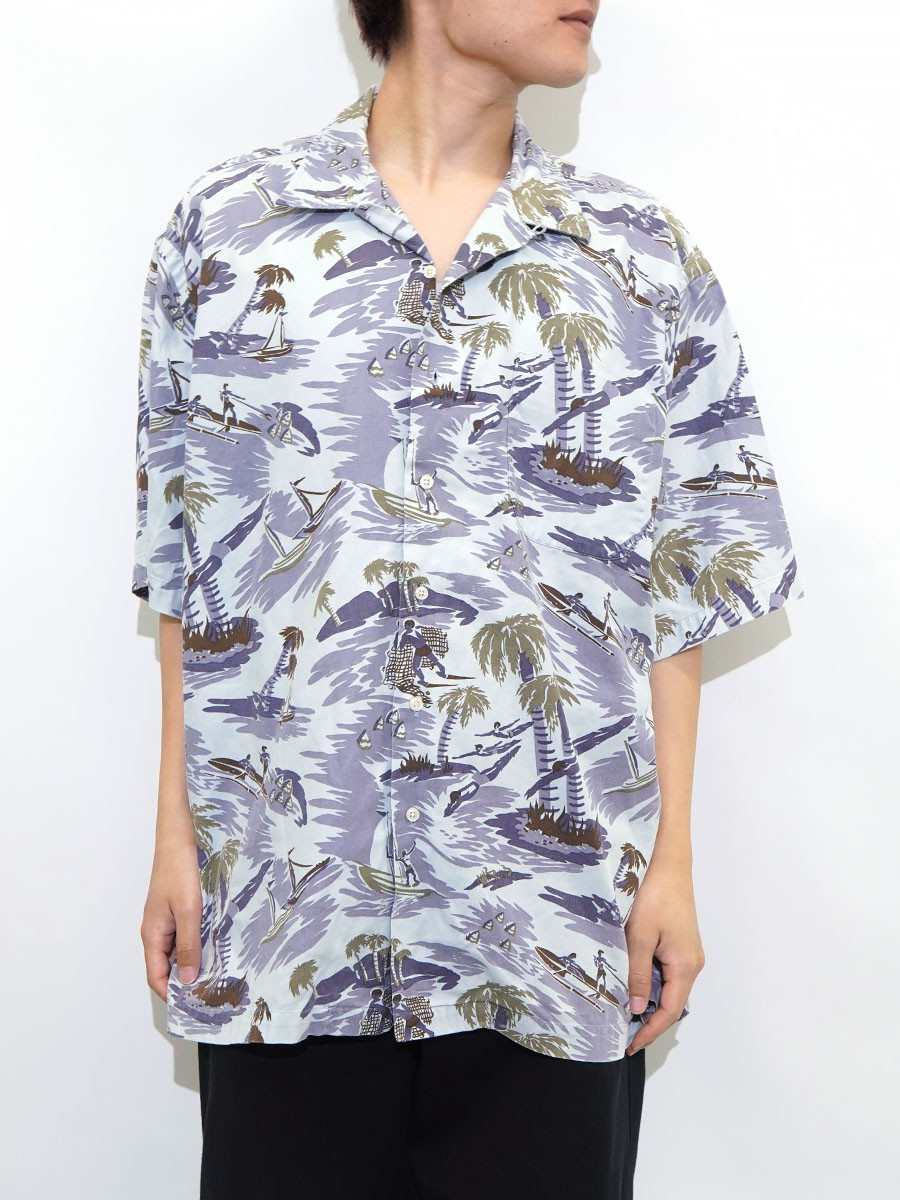 RALPH LAUREN CLAYTON 100%COTTON HAWAIIAN PATTERN S/S SHIRT (SIZE