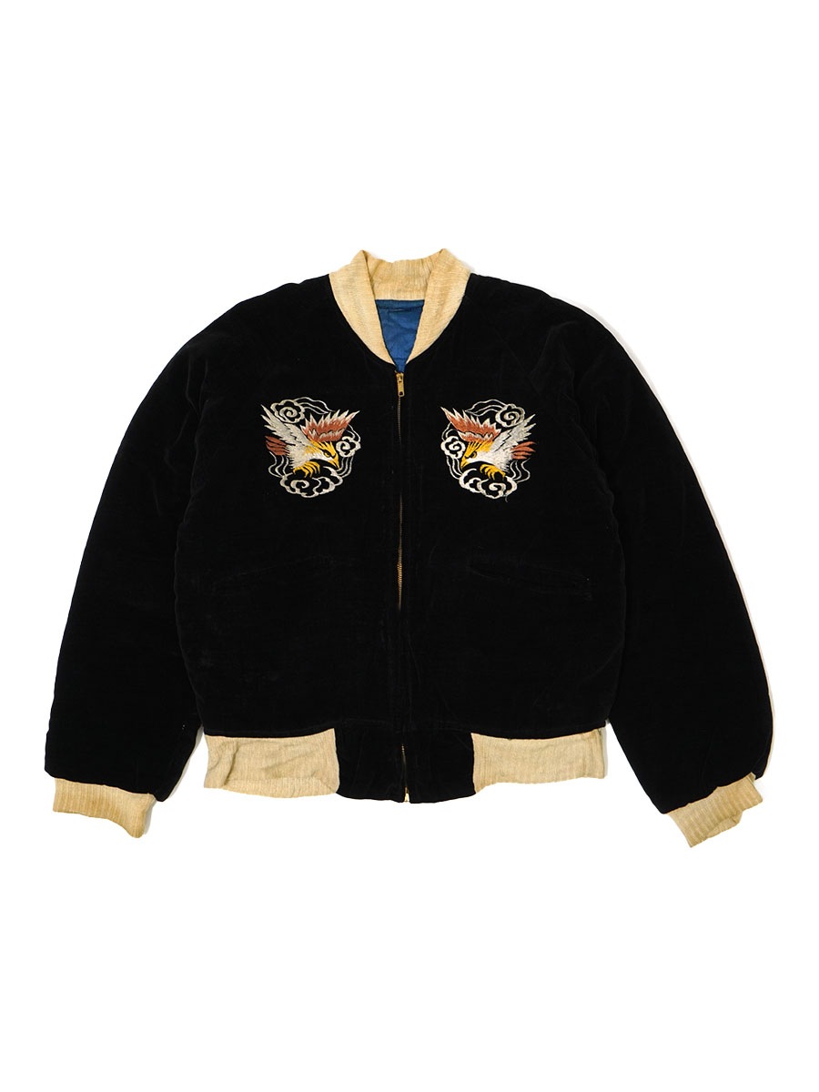 50's ビンテージ ''JAPAN'' スカジャン 黒別珍！ 実寸(M位) | NEW ITEM