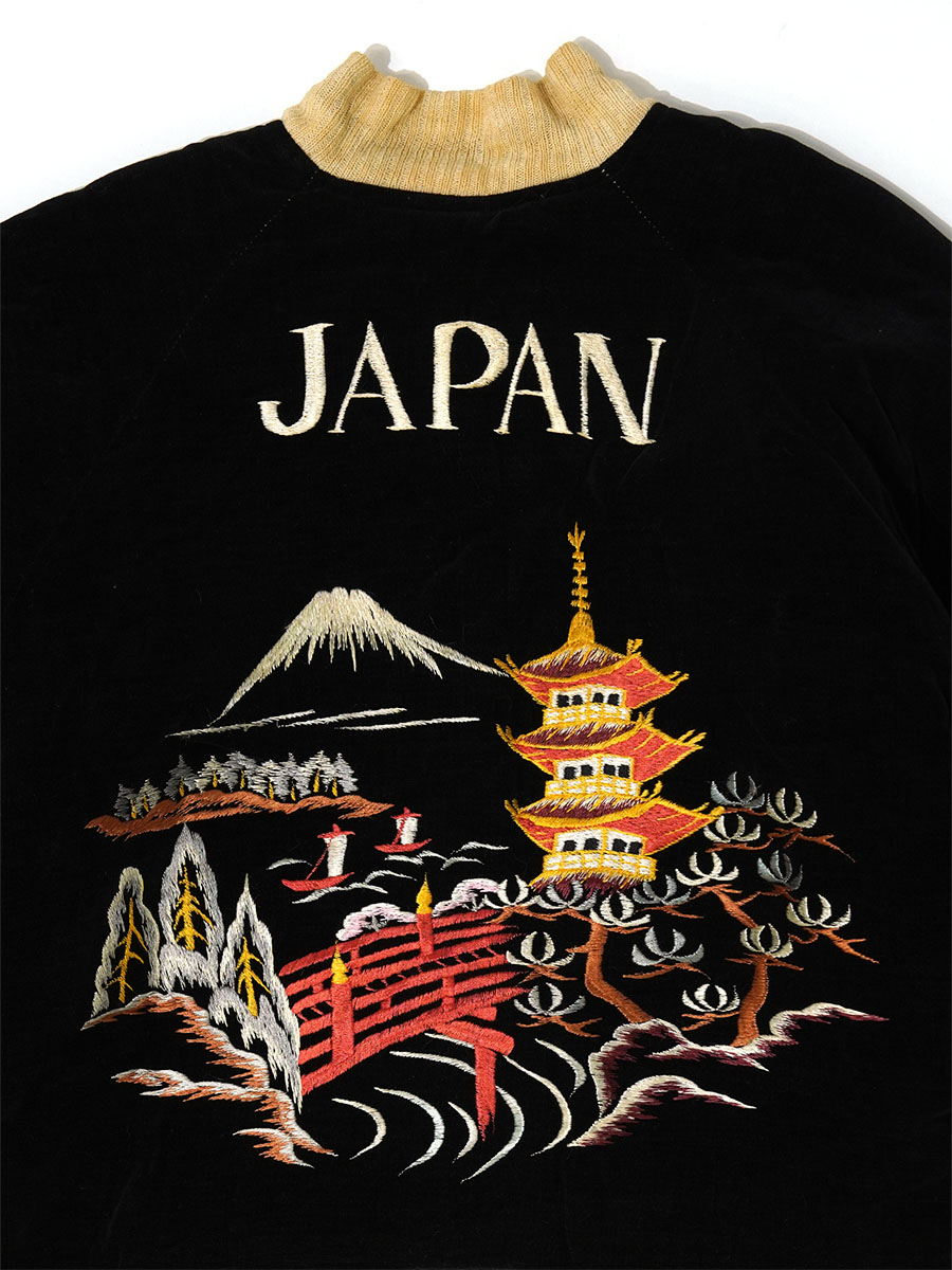 50's ビンテージ ''JAPAN'' スカジャン 黒別珍！ 実寸(M位) | NEW ITEM