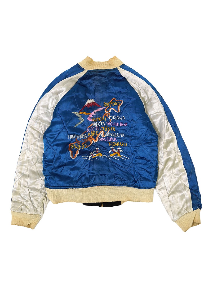 50's ビンテージ ''JAPAN'' スカジャン 黒別珍！ 実寸(M位) | NEW ITEM