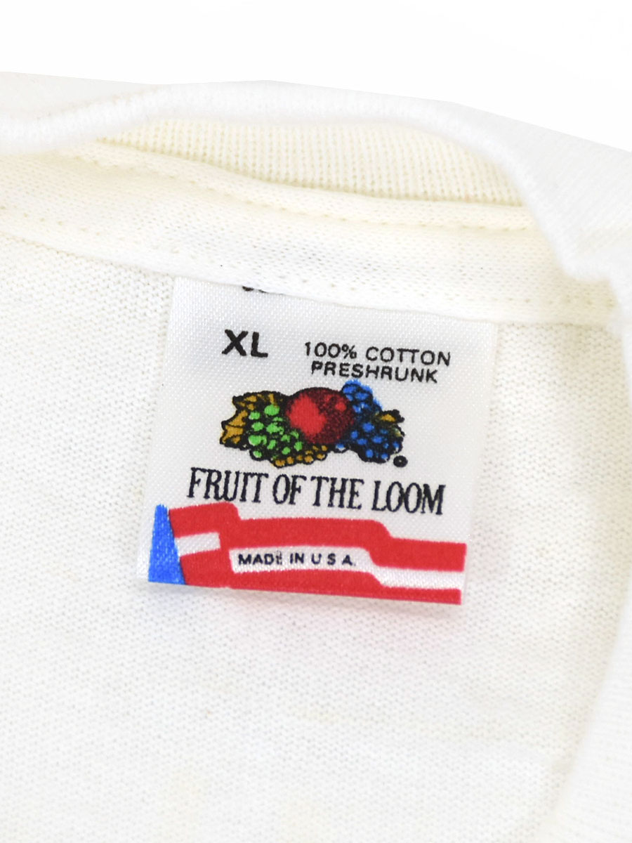 90's FRUIT OF THE LOOM ''SHIT HAPPENS'' 両面プリントTシャツ