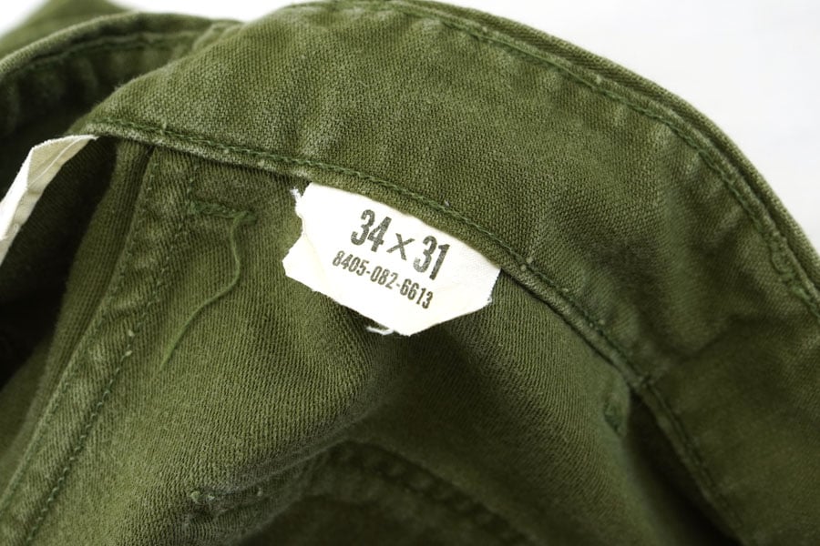 60's U.S.ARMY ベイカーパンツ ボタンフライ 実寸(31x28位