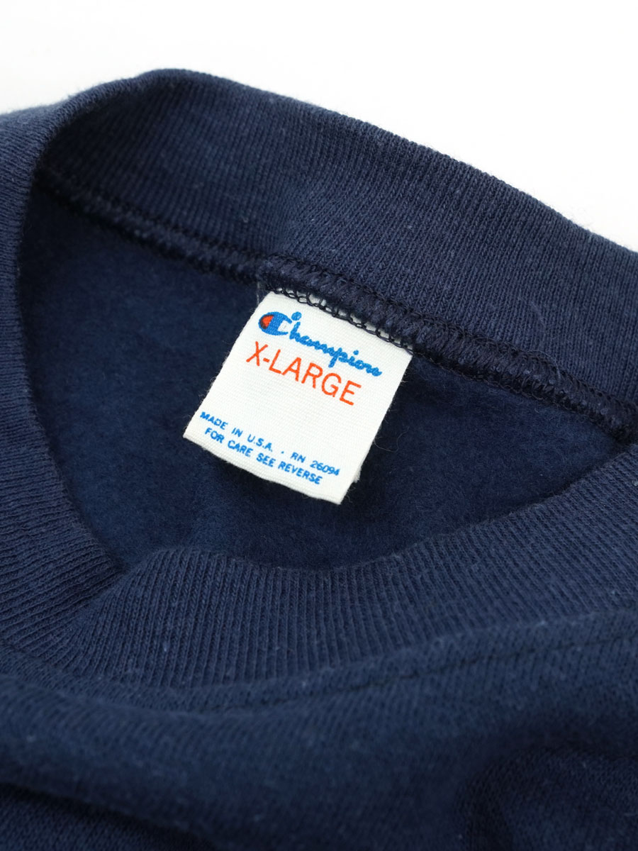 80's トリコタグ チャンピオン ''GALLAUDET UNIVERSITY'' 切り替えスウェット ネイビー 表記(XL) USA製