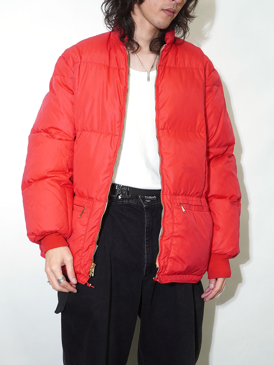 60's エディバウアー 日の出タグ フード付き ダウンジャケット レッド