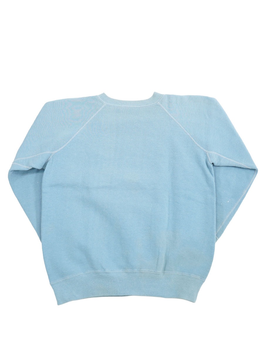 60's ''MARKED TREE INDIANS'' 3段プリント ラグランスウェット 水色