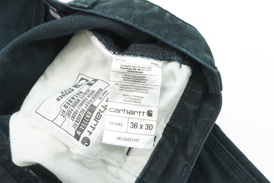 CARHARTT DOUBLE KNEE DUCK PAINTER PANTS BLACK (SIZE.W36 L30)