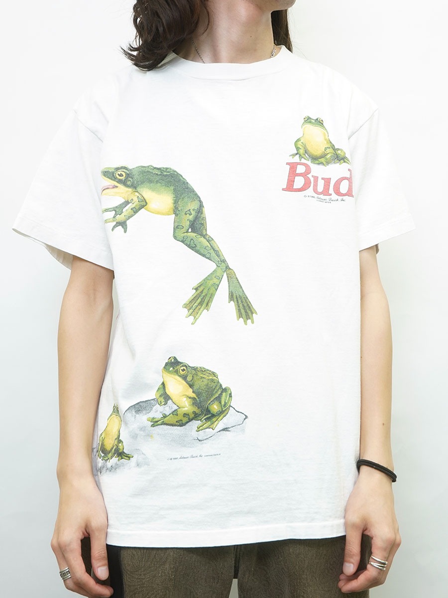 90'S WILD OATS ''BUDWEISER'' FROG T SHIR (SIZE.LARGE) MADE IN USA