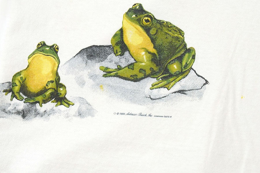 90'S WILD OATS ''BUDWEISER'' FROG T SHIR (SIZE.LARGE) MADE IN USA
