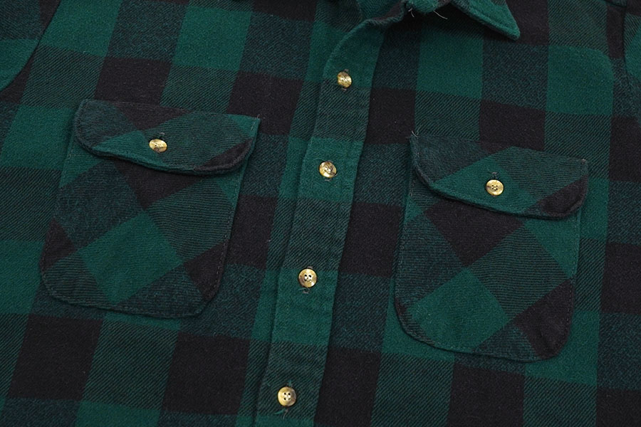 90'S FIVE BROTHER PLAID FLANNEL SHIRT (SIZE.LARGE TALLMAN)