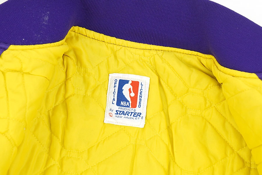 80's STARTER ''LOS ANGELES LAKERS'' サテンスタジャン 表記(L) USA製
