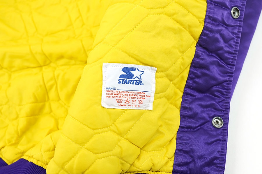 80's STARTER ''LOS ANGELES LAKERS'' サテンスタジャン 表記(L) USA製