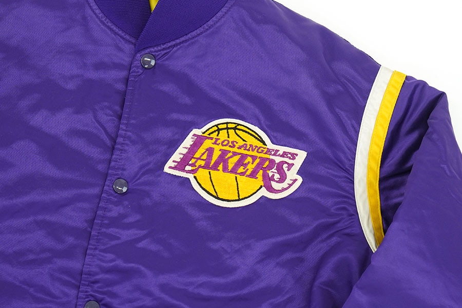 80's STARTER ''LOS ANGELES LAKERS'' サテンスタジャン 表記(L) USA製