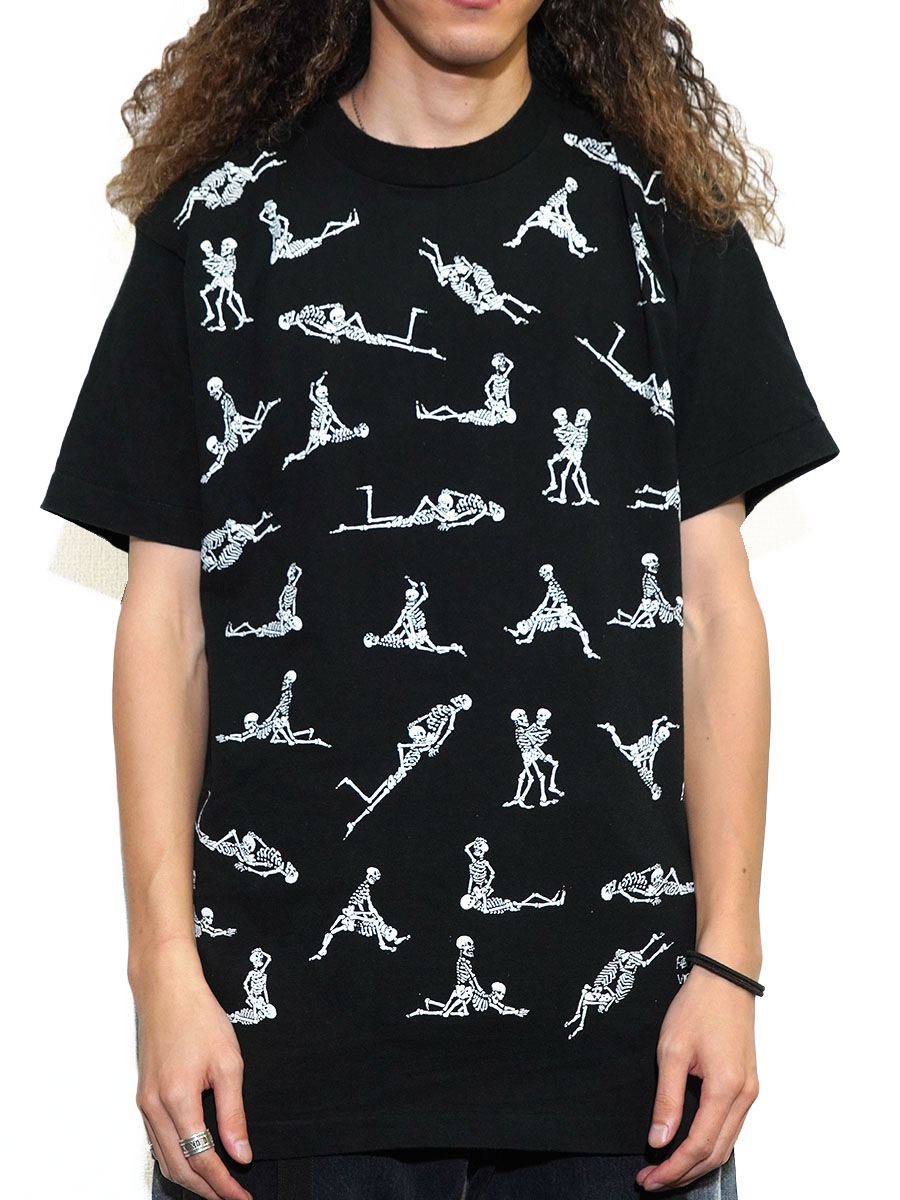 90's FRUIT OF THE LOOM スカル48手 Tシャツ 表記(L) USA製
