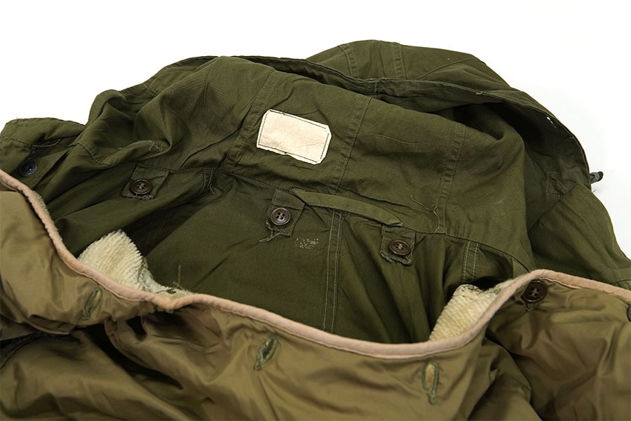 50's U.S.ARMY M-51 フィッシュテールパーカ ライナー付き 表記