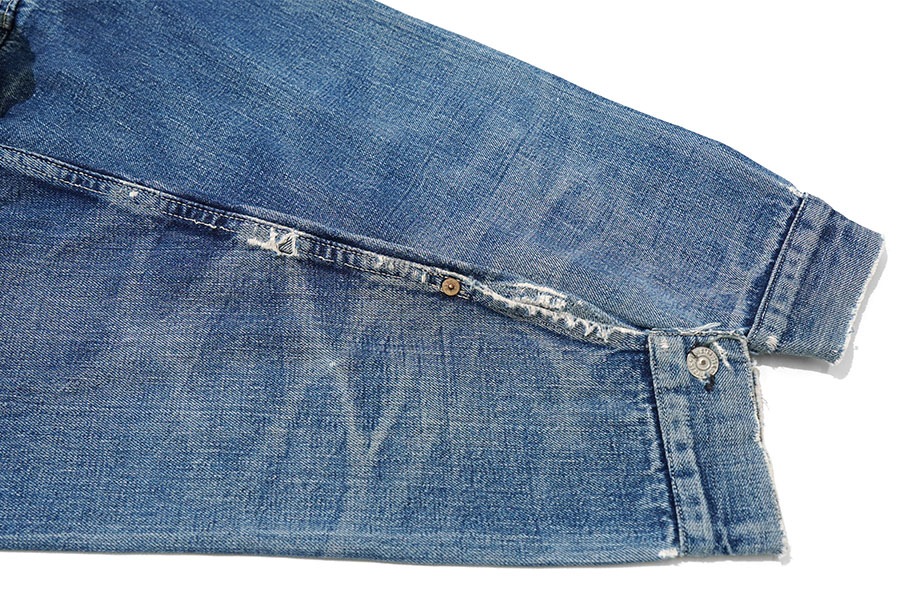 40's Levi's 506XX デニムジャケット 針差しバックル オールイエロー 濃紺 実寸(42位)