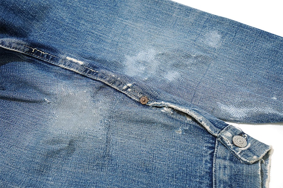 40's Levi's 506XX デニムジャケット 針差しバックル オールイエロー 濃紺 実寸(42位)