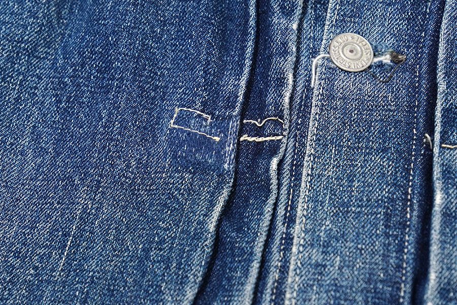 40's Levi's 506XX デニムジャケット 針差しバックル オールイエロー 濃紺 実寸(42位)
