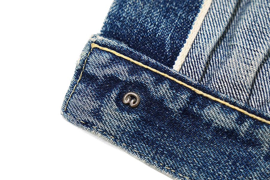 40's Levi's 506XX デニムジャケット 針差しバックル オールイエロー 濃紺 実寸(42位)