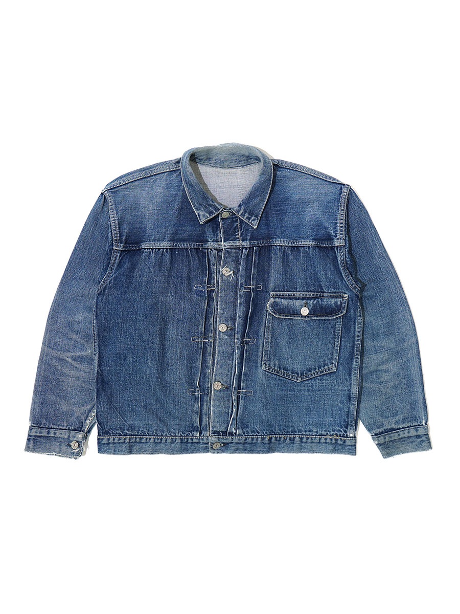 40's Levi's 506XX デニムジャケット 針差しバックル オールイエロー 濃紺 実寸(42位)