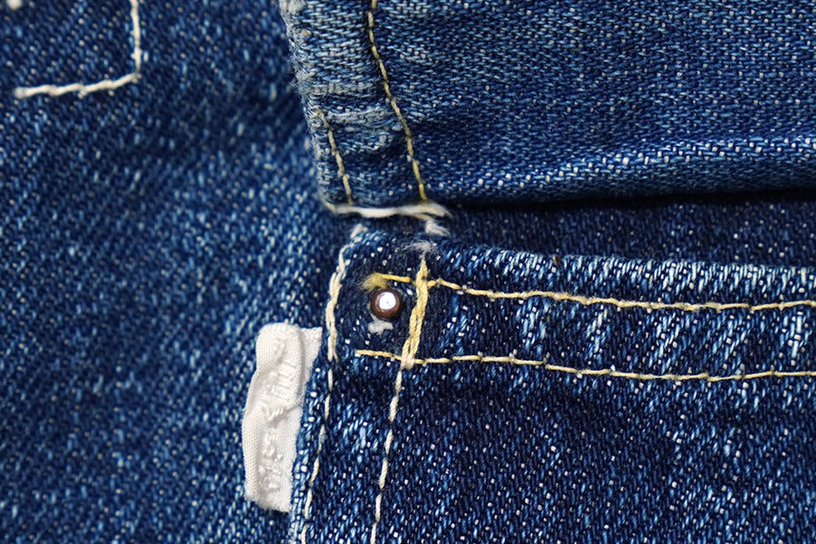 40's Levi's 506XX デニムジャケット 針差しバックル オールイエロー 濃紺 実寸(42位)