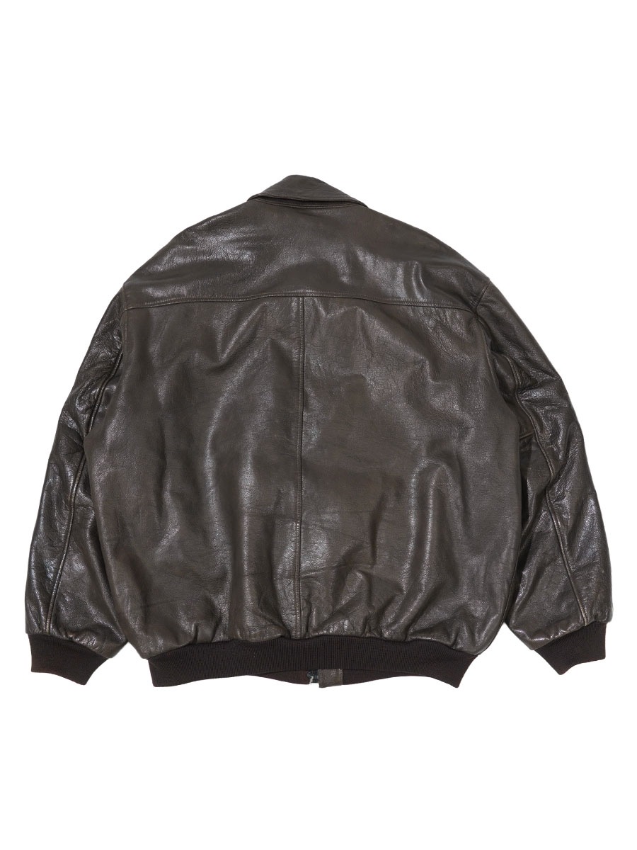 80'S L.L.BEAN A-2 LEATHER FLIGHT JACKET (SIZE.XX LARGE TALL) MADE IN USA