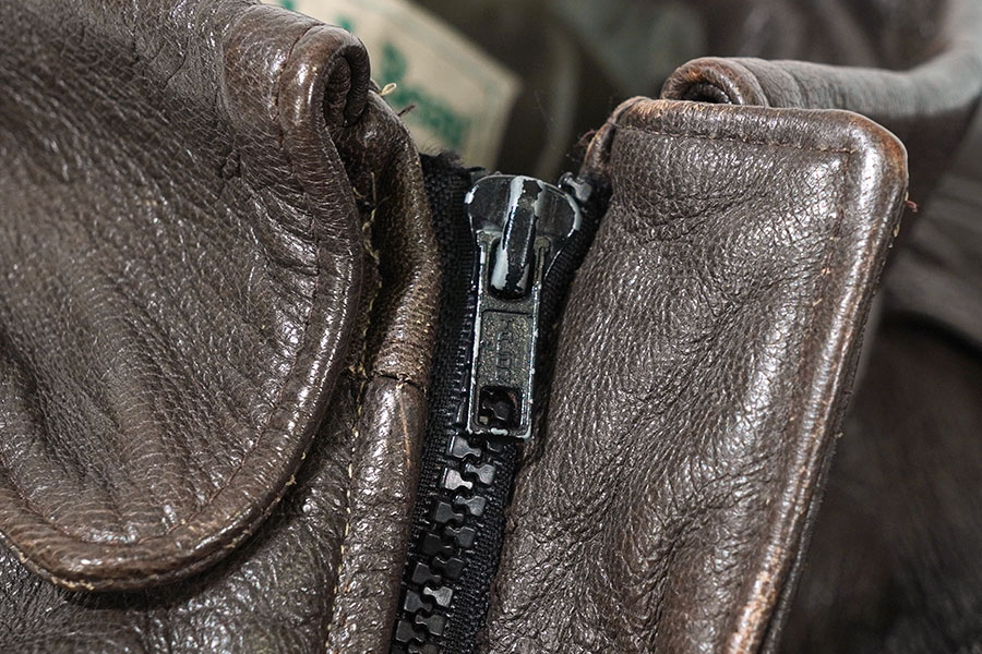 80'S L.L.BEAN A-2 LEATHER FLIGHT JACKET (SIZE.XX LARGE TALL) MADE IN USA