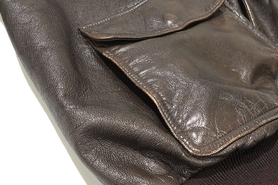 80'S L.L.BEAN A-2 LEATHER FLIGHT JACKET (SIZE.XX LARGE TALL) MADE IN USA