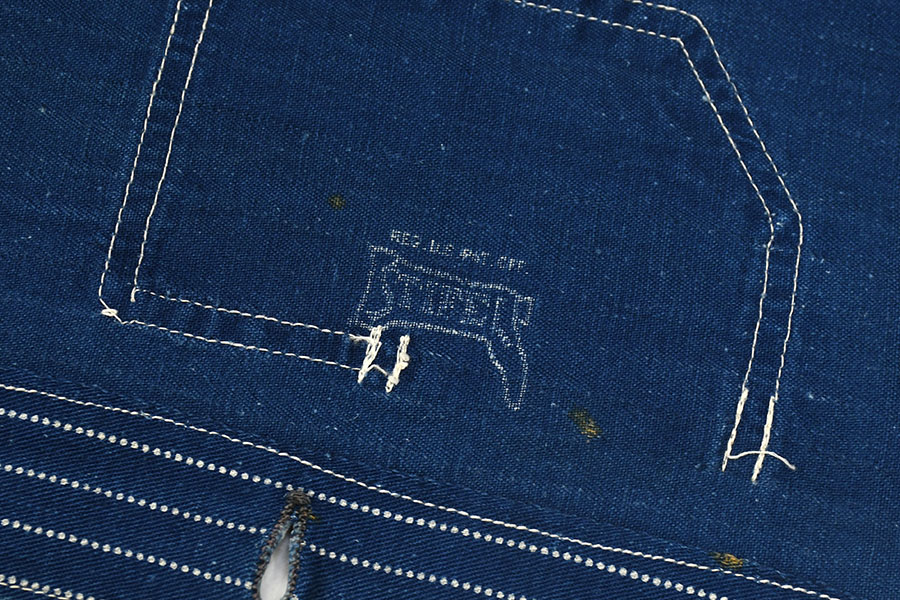 1910's-20's SAFETY BLOCK ''STIFEL'' ウォバッシュストライプ カバーオール 実寸(40位)
