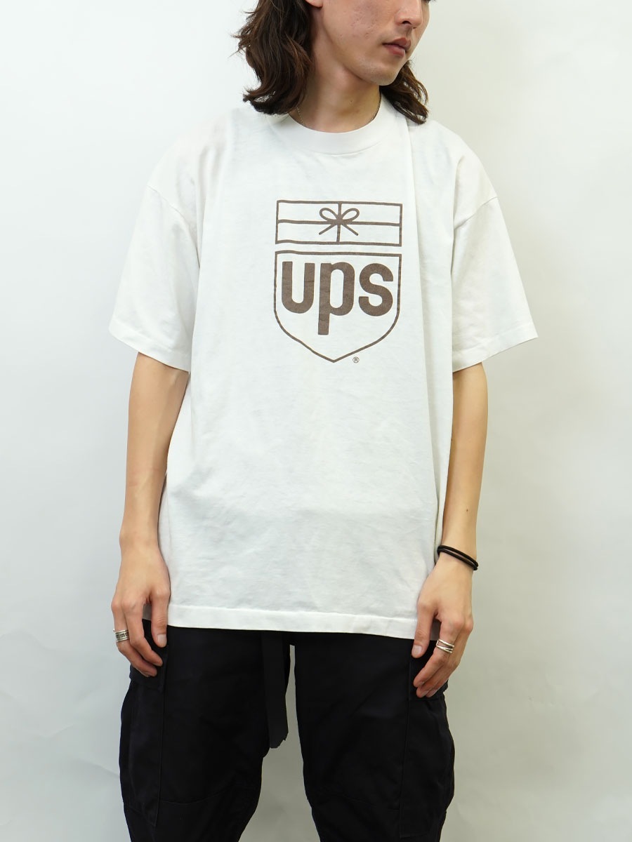 90'S～ FRUIT OF THE LOOM ''UPS'' OLD LOGO T SHIRT (SIZE. X LARGE) 