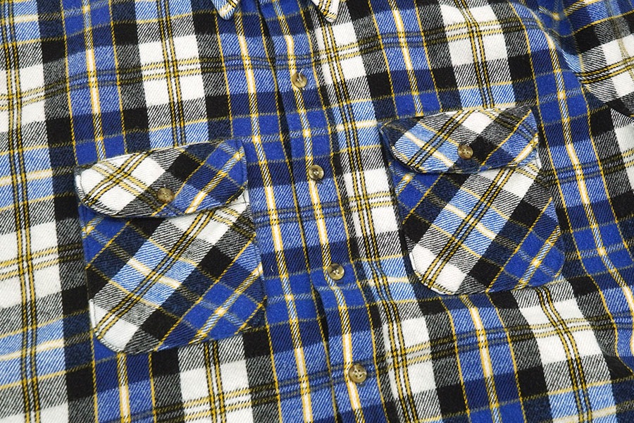 90'S FIVE BROTHER PLAID FLANNEL SHIRT (SIZE.X LARGE TALLMAN) 