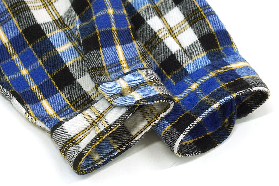 90'S FIVE BROTHER PLAID FLANNEL SHIRT (SIZE.X LARGE TALLMAN) 