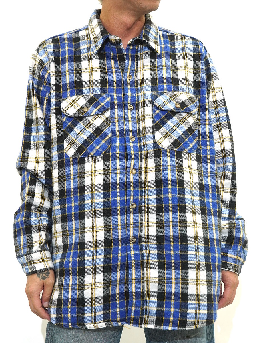 90'S FIVE BROTHER PLAID FLANNEL SHIRT (SIZE.X LARGE TALLMAN) 