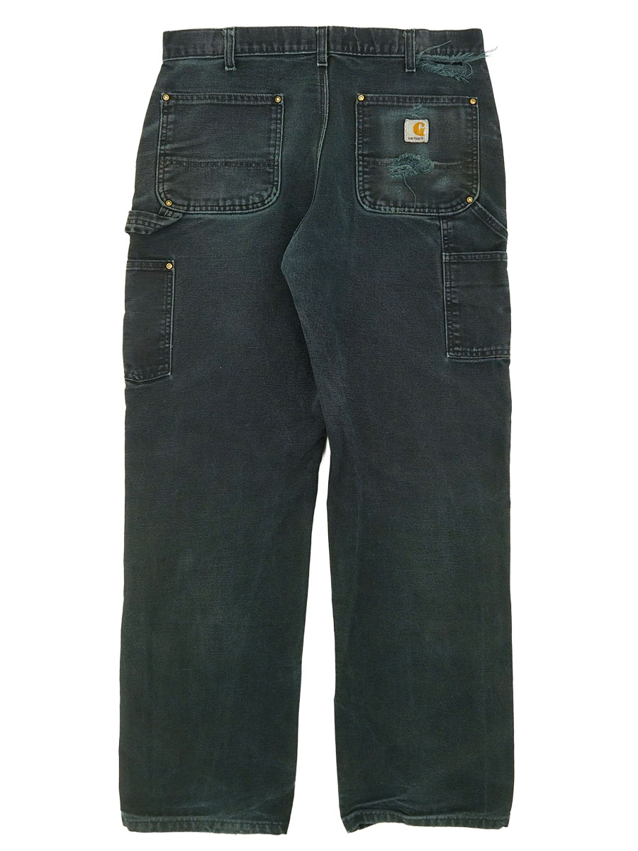 カーハート ダブルニー ダックペインターパンツ ブラック 表記(34x32