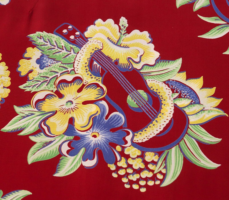1940s HAWAIIAN SHIRT , MENU , Size M