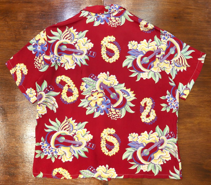 1940s HAWAIIAN SHIRT , MENU , Size M