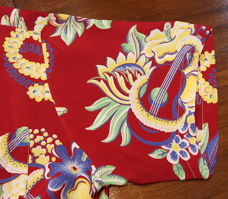1940s HAWAIIAN SHIRT , MENU , Size M