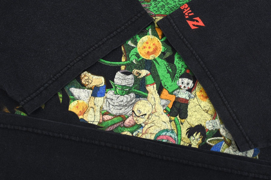 00's DRAGON BALL Z 袖プリント入り Tシャツ ブラック 表記(M)